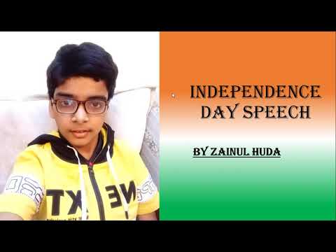 Speech for 15th of August - Independence day of India
