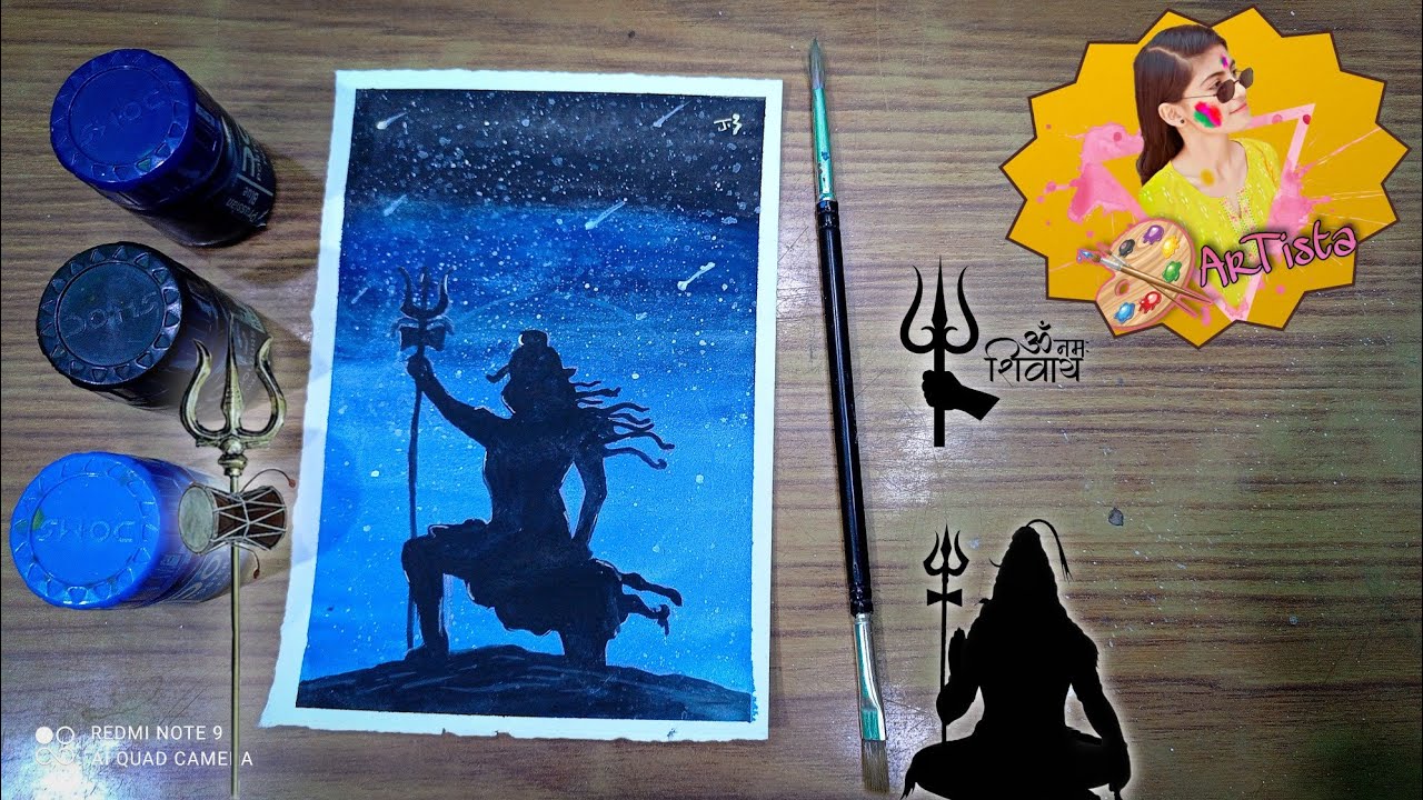 Mahadev Water Colour Painting | Easy Water Colour Painting | Lord Shiva Water Colour Painting |