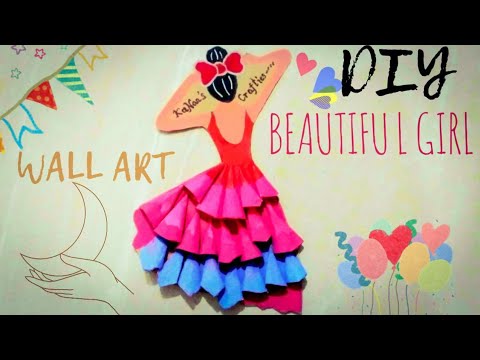 HOW TO MAKE BEAUTIFUL GIRL WALL ART