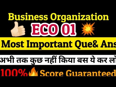 Eco 01 Important Questions | 100% Strategy ??