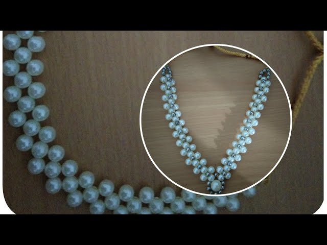 RIGHT.....Beautiful girls Necklace for Designer Outfits/Easy to make Beaded Jewellery!Pearl Choker