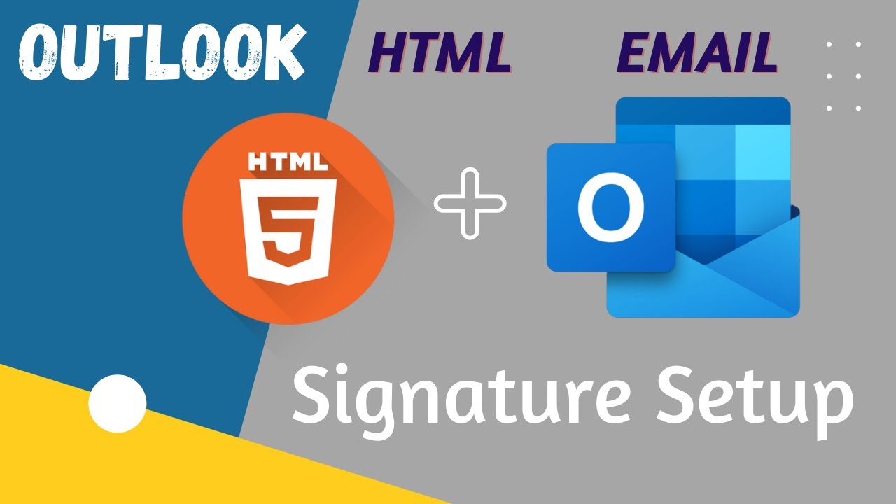 Outlook html email signature setup