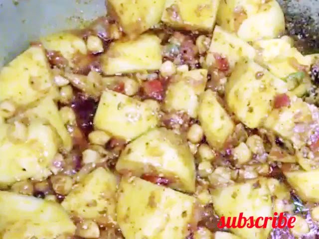 How to make Aloo Cha na Biryani with Raita and Salad Recipe Easy style/English subtitles