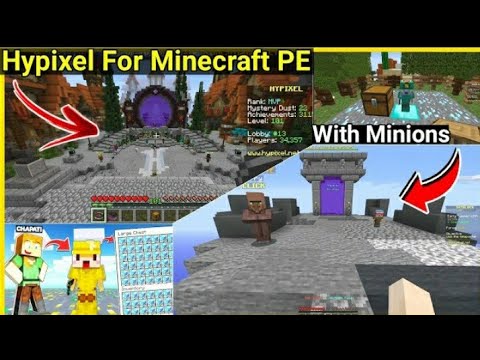 How To Play Sky Blocks Or Hypixel  In Minecraft PE ???