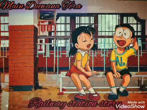 "main deewana tera" doramon version presents nobita and shizuka in station story mixing song
