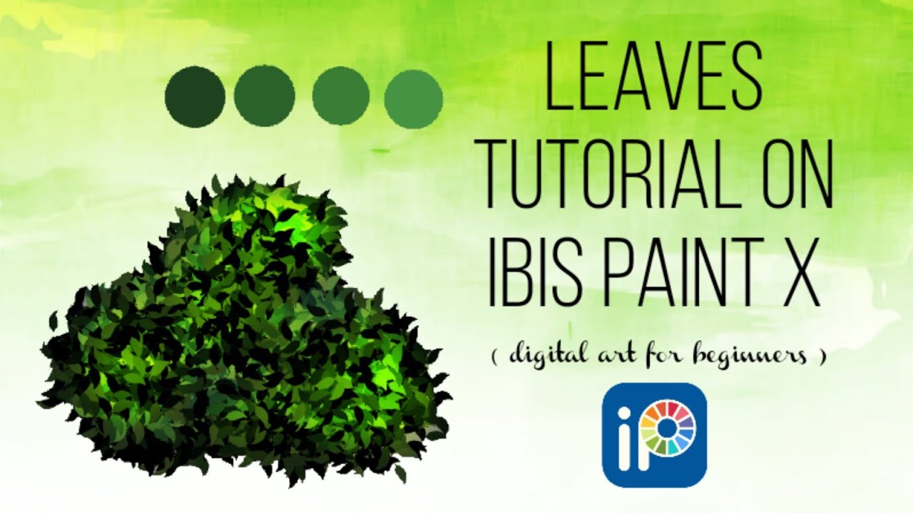 [ibis paint x]- How to draw tree leaves on ibis paint x | digital art tutorials for beginners