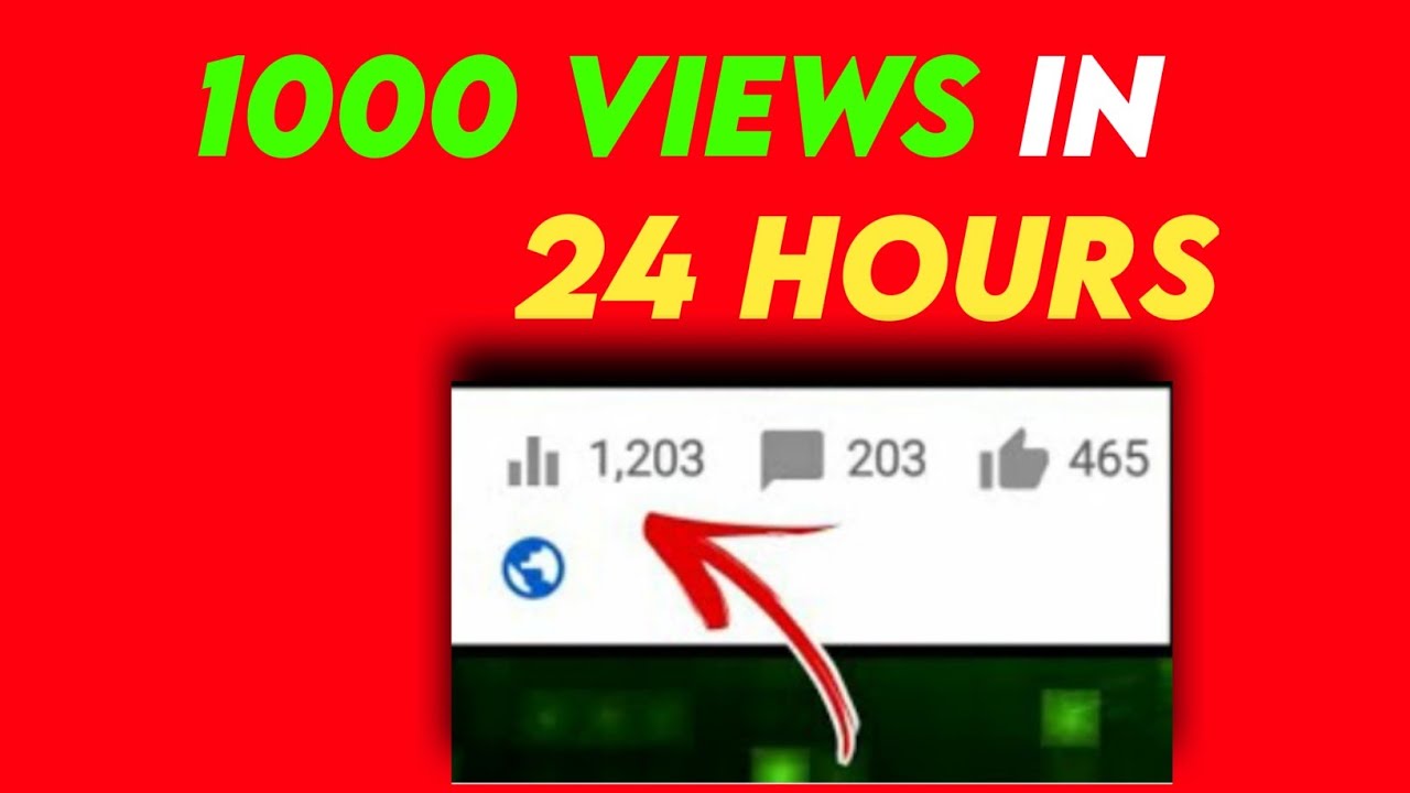 how to get the 1k views on video in 24 hours | @algrow