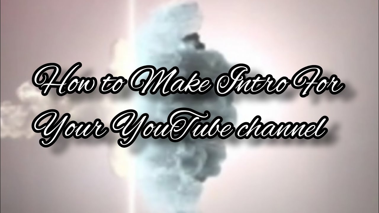 How to make intro for YouTube channel /Inshot / tutorial /No Watermark/AK13VLOG