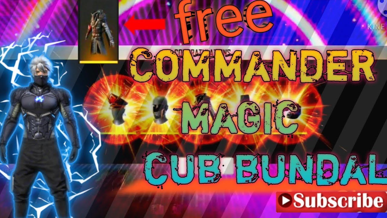 FREE FIRE  unlocke  commander magic cub bundal