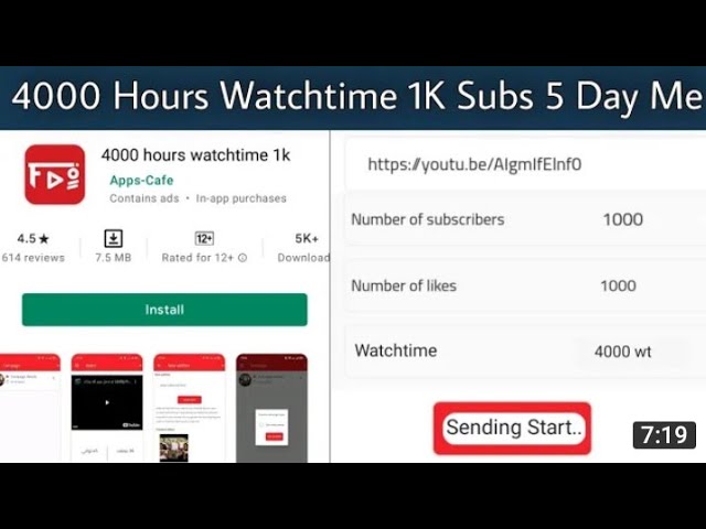 Live Proof - 4000 Hours Watchtime And 1K Subscriber 5 Din Me ?? subscriber