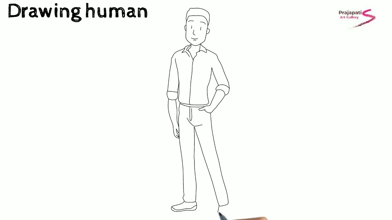 how to draw a man | how to draw a person | easy man drawing