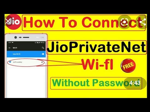How to connect with jio private net without password