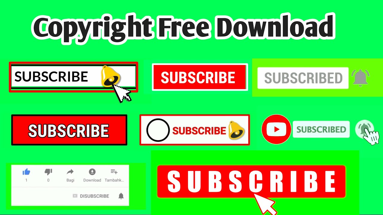Subscribe Green Screen No Copyright Free Download | Subscribe Green Screen No Copyright |  2021