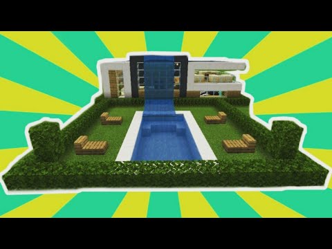 Minecraft: A Modern House with swiming pool #4