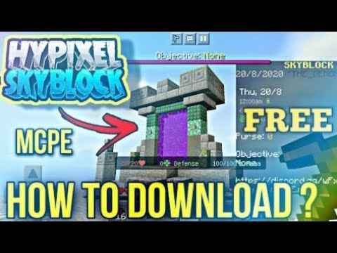 HYPIXEL SKYBLOCK SERVER FOR MINECRAFT PE ! How To Play Hypixel Skyblock in Minecraft Pe !MY SERVER